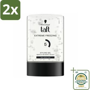 Taft - Extreme freezing 5 - Styling Gel - Sterke hold - 300 ml - Voordeelverpakking - 2 stuks - Extreme hold - Sterke fixatie