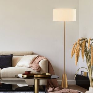 Staande lamp met stoffen lampenkap - Valya