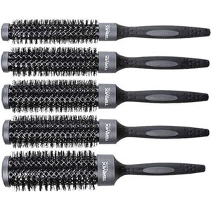 Set van 5 Professionele Ronde Haarborstels voor Lang Haar - Thermische Haarstyling