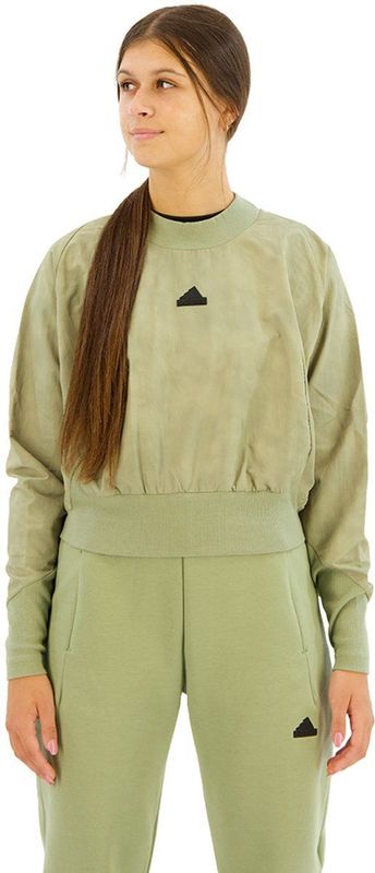 Adidas Z.n.ewoven Sweatshirt Groen S Vrouw