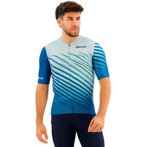 Santini Astro Korte Mouw Wielertrui Blauw M Man