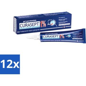12 x Curasept - Parodontaal Gel - Chloorhexidine 1% - Voor Parodontitis & Tandvleesproblemen - 30 ml - Parodontale Gel - Chloorhexidine - Tandvleesproblemen - Parodontitis - Mondhygiëne