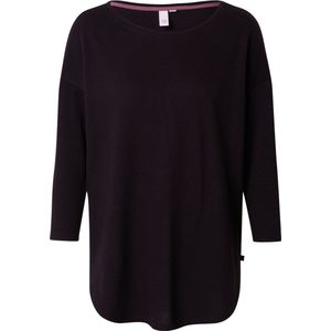 Q/S Designed by T shirt 3/4 Mouw - Zwart - Katoen/Viscose - Maat XS