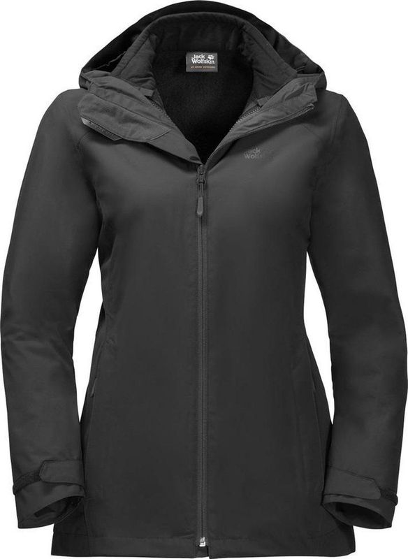 Jack Wolfskin Norrland 3In1 Outdoorjas Dames - Black - Maat XS