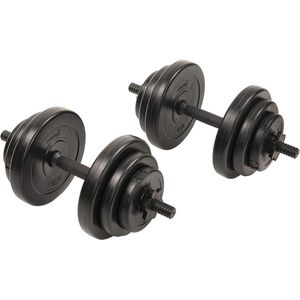 Oefening Vinyl 18 kg Halter Set Handgewichten voor Krachttraining en Gewichtsverlies - Workout Bank Gym Apparatuur - Thuis Trainingen NO.087 Dumbbell