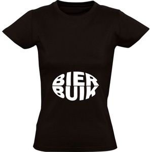 Bierbuik Dames T-shirt - bier - zuipen - buik - drinken - uitgaan - dik - drank