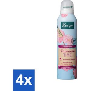 4 x Kneipp - Douche schuim - Favourite Time - Kersenbloesem - 200 ml - Douche Schuim - Kneipp - Kersenbloesem - Douche Foam - Verzorging