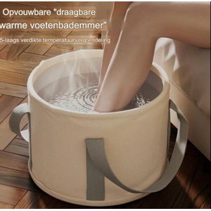 Draagbare Opvouwbare Voetenbassin - Met Handgrepen - Voor Kamperen En Buitenactiviteiten
