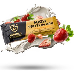 HIGH PROTEIN BAR - Strawberry Yogurt - Gezonde Eiwitrepen - Proteine Repen - 22 gram Hoogwaardig Eiwit Per Reep - Proteine Bar - 20 stuks (20 x 60 gram)