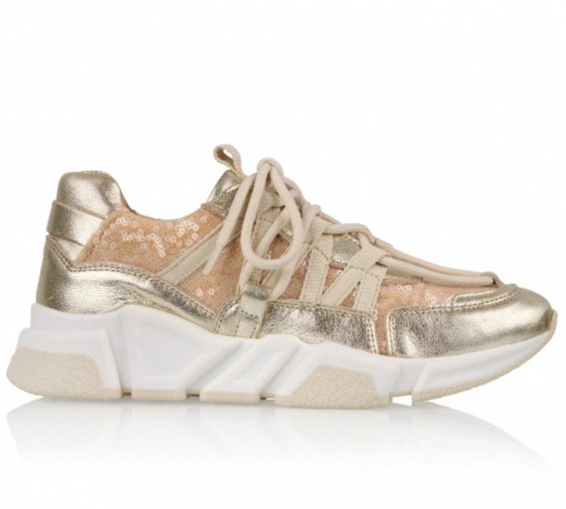 DWRS - LOS ANGELES - Dames Sneaker - Champagne - Sequins