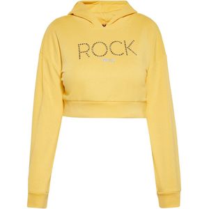 myMo - Cropped Hoodie - Met Geborduurde ROCK-Graphic - Lange Mouwen