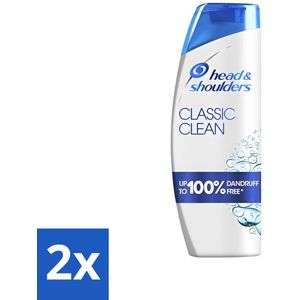 2 x Head & Shoulders - Shampoo - Classic Clean - Dagelijkse Reiniging & Gezond Haar - 400 ml - Anti-roos Shampoo - Shampoo Voor Dagelijks Gebruik - Roosverwijdering - Gezonde Haar - Hoofdhuidverzorging