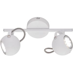 LED Plafondspot - Torna Bosty - GU10 Fitting - 2-lichts - Rond - Mat Wit - Aluminium