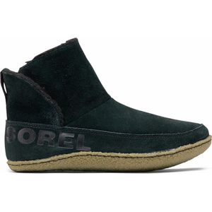 Sorel - Nakiska Bootie - Pantoffels - Zwart - Suede met Namaakbont