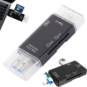SD-kaartlezer Micro SD | TF | USB | USB-C | Micro USB – OTG 5-in-1