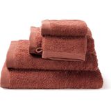 Casilin Handdoeken Set - 2 douchelakens (70x140cm) + 1 handdoek (50 x 100cm) + 2 washandjes - Terracotta - Oranje
