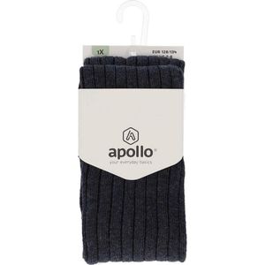 Apollo - Maillot - Donkerblauw - Melange - Rib - Patroon - Maat 92/98
