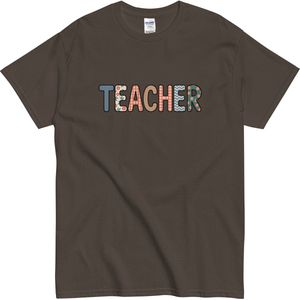Grappig Docenten T Shirt Dames Heren - Leuk Origineel Kado - Onderwijzers Docenten - Bruin - L