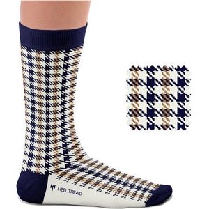 Heel Tread herensokken Pied de poule beige