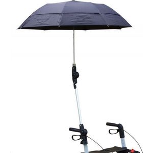 Mobilex - Paraplu met Houder - Zwart - Geschikt voor Rollators Leopard Gepard Lion