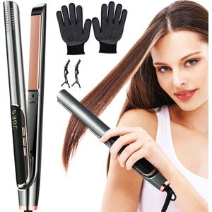 Dubbel gebruik stijltang en krultang met lcd-display voor lang en kort haar - reisstylinggereedschap, cadeau voor dames