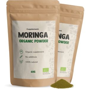 Cupplement - Moringa Poeder - Biologisch - 2x 60 gram - Superfood - Vitamines en Mineralen