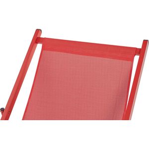 LOCRI II - Strandstoel - Rood/Rood - Polyester