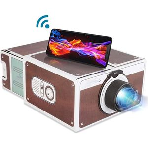 Content Smartphone Projector - Tweede generatie DIY Home Cinema Draagbare Smart Mobiele Telefoon Projector - 19 x 18 x 11cm