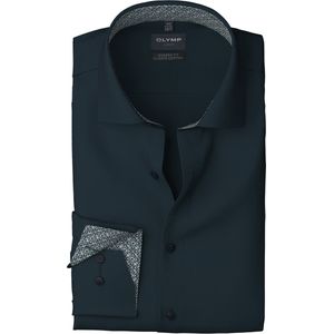 OLYMP - Luxor - Overhemd - Marine Blauw - Comfort Fit - Twill