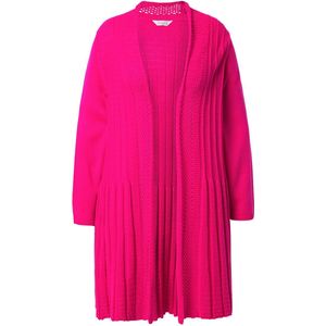 MIAMODA - Dames - Vest A-lijn structuurmix - Neon bes - Maat 42+