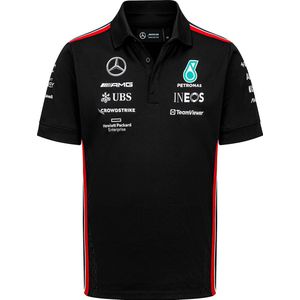 Mercedes Teamline Polo Zwart 2023 XS - Lewis Hamilton - George Russel - Formule 1 - AMG