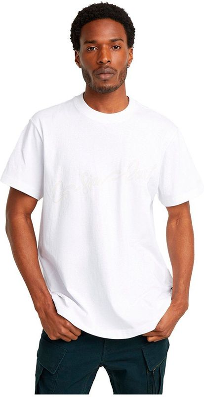 G-Star RAW - T-shirt Flock G-Script - T-shirt - Zwart - 100% Biologisch Katoen