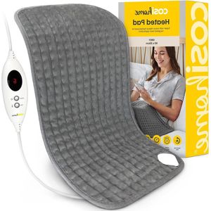 60x30cm Verwarmingskussen - Machinewasbaar Elektrisch Warmtekussen - Automatische Uitschakeling - Snelle Verwarmingstechnologie - Grijs