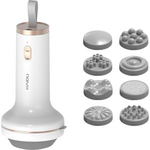 HAIDU Recharge Massager – Cellulite Massage Apparaat – Lymfedrainageapparaat – Geschikt voor Hoofd, Schouders, Armen, Buik, Rug en Benen – Draadloos en Oplaadbaar - Wit