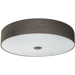 QAZQA drum jute - Moderne Plafondlamp met kap - 6 lichts - Ø 700 mm - Taupe - Woonkamer | Slaapkamer | Keuken