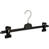 De Kledinghanger Gigant - PG40 - Rokhanger - Zwart - 20 Stuks - Kunststof - Verschuifbare Anti-slip Knijpers - 40 cm