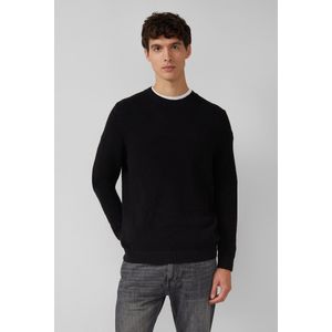 s.Oliver - Gebreide Trui - Zwart - Lange Mouw - Grof-Breisel