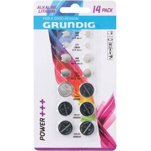Grundig Batterijen Knoopcel 14 Stuks Alkaline/lithium