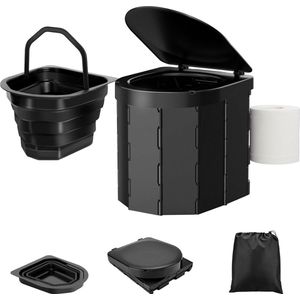 Draagbaar Campingtoilet voor Mannen en Vrouwen - Hygiënische Emmer - Opvouwbaar Autotoilet - Reistoilet met Draagtas
