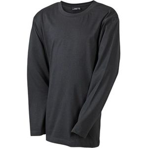 James and Nicholson Kinderen/Kinderen T-Shirt met middellange mouwen en lange mouwen (Zwart)