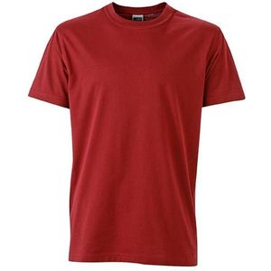 Fusible Systems - Heren James and Nicholson Workwear T-Shirt (Donkerrood)