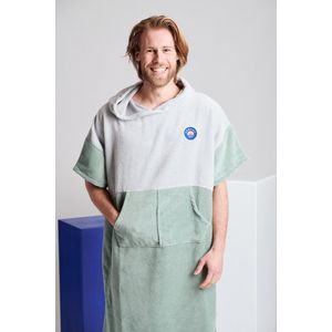 Ponchy - Verde Velho - Two Tone Bamboe Surf Poncho - Klein