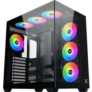 Xigmatek - Aqua V Air RGB - PC-behuizing - Zwart - ATX Semi-Tower met Gehard Glas