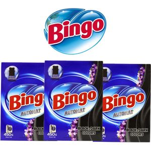 Bingo Automat Black & Dark Colors 1,35KG - (3 x 450G) - Waspoeder - Voordeelverpakking - Color Protection - Wasmiddel