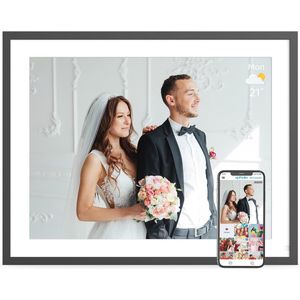 Digitaal Fotoframe 21,5 Inch - WiFi Fotolijst met 32 GB Geheugen, 1920 x 1080 FHD, Delen van Foto's en Video's via App