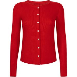 Hunkemöller Geribde Jersey Cardigan Rood XS