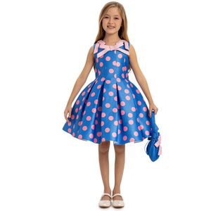 Betoverend Blauw Jurkje – Speels, Stijlvol & Volumineus! Met bijpassend tasje