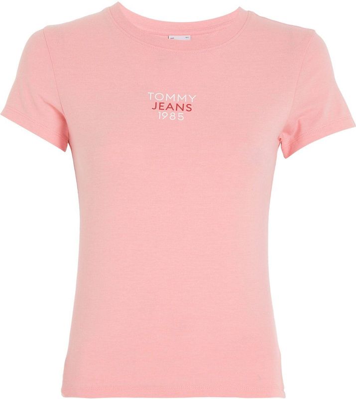 Tommy Jeans Essential Logo 1 T-shirt Met Korte Mouwen Roze XS Vrouw
