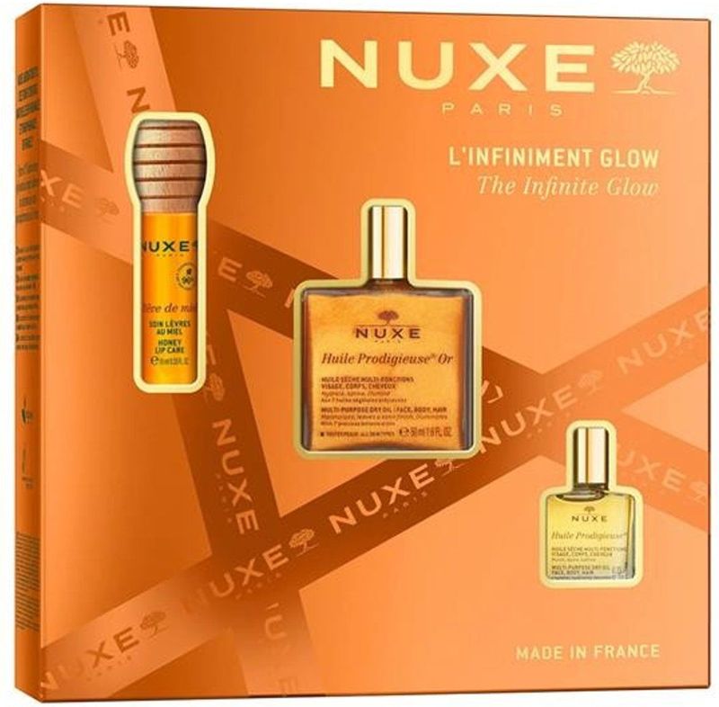 NUXE - Huile Prodigieuse Or Glow - Geschenkset - 50 ml - 10 ml - Huidverzorging