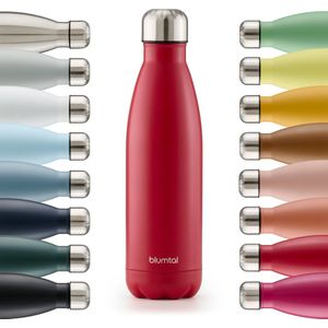 Blumtal Thermosfles - Met dubbele wand - Thermosbeker Koffie, Thee en Koele dranken - Travel Mug - 500ml - Rood